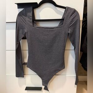 Grey Aritzia contour bodysuit